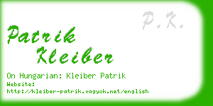 patrik kleiber business card